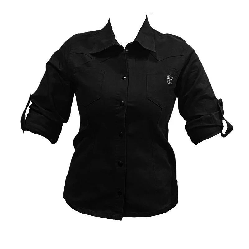 Camisa de botão Feminina da HLX