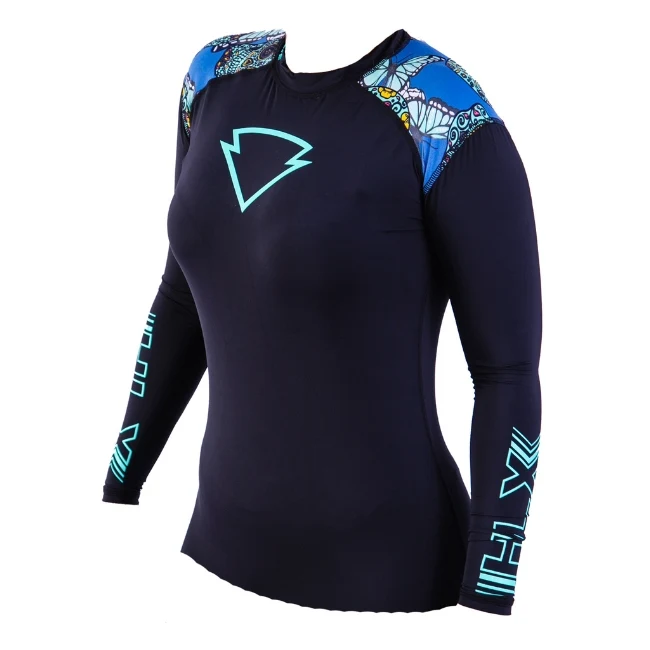Blusa Segunda Pele Feminina Caveiras Mexicanas Azuis da HLX