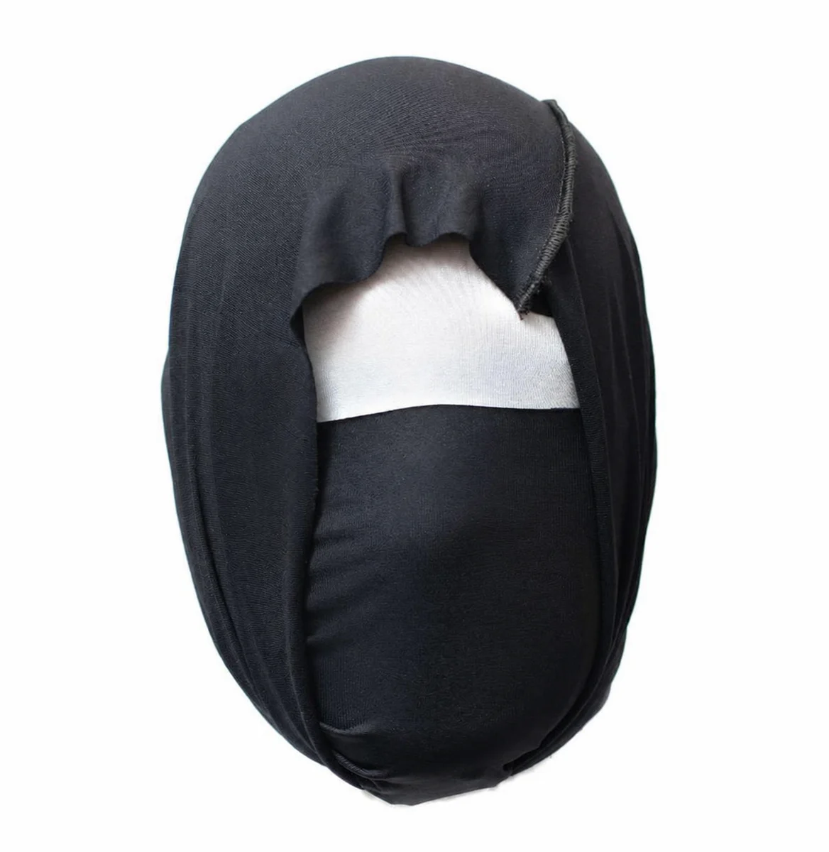 Tubo Flex Preto usado como balaclava, por baixo do capacete