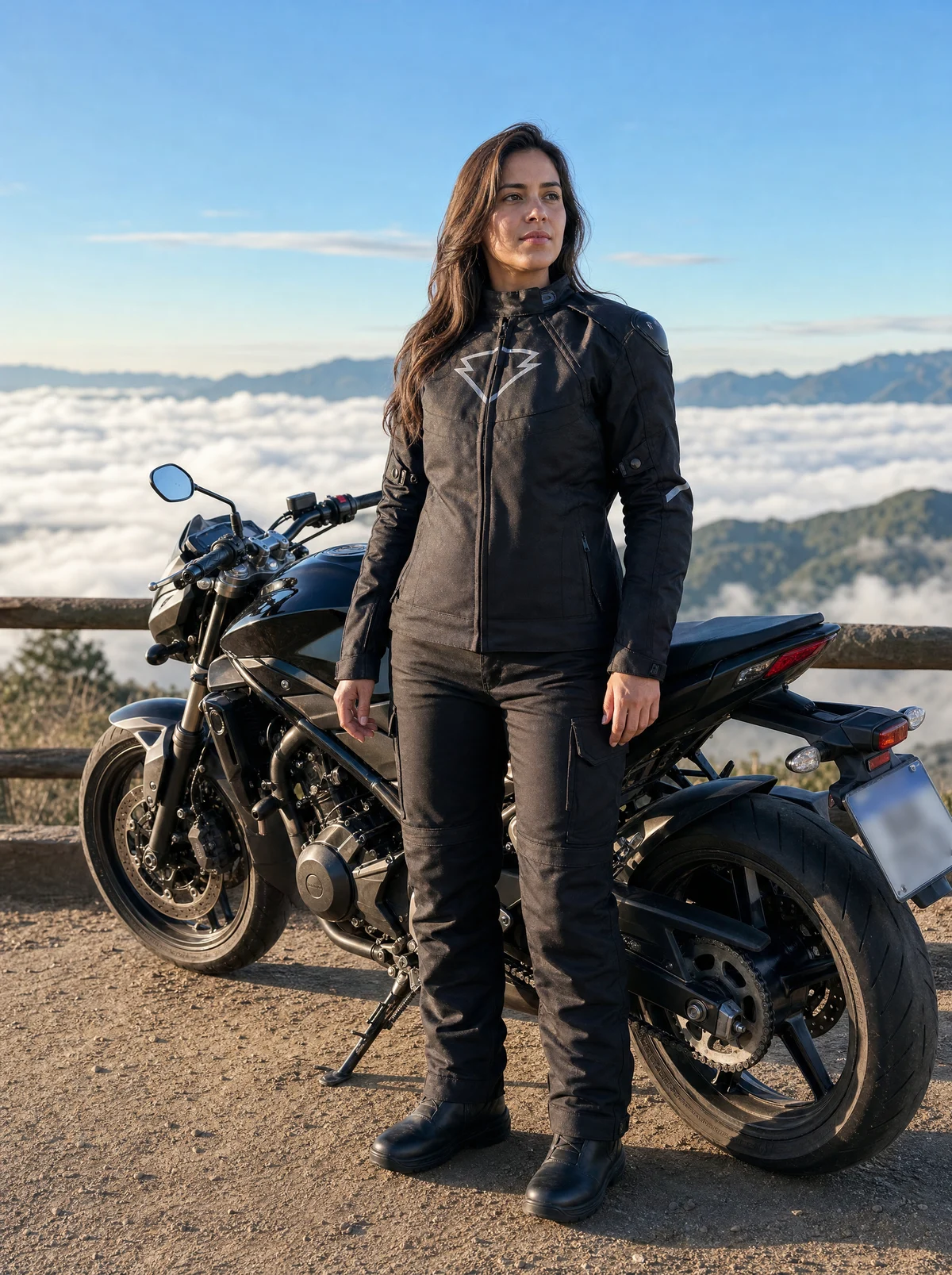 Motociclista com a Jaqueta Winter Feminina da HLX